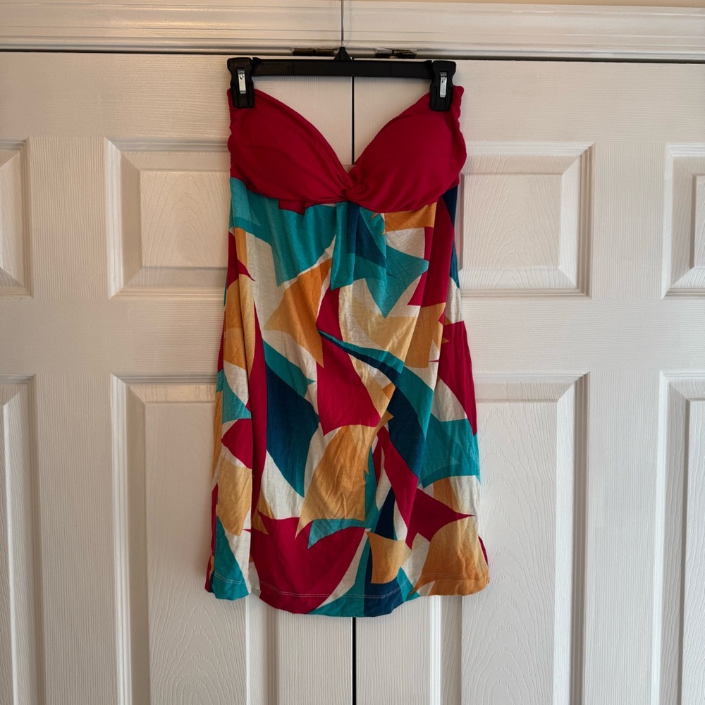 Forever 21 Colorful Strapless Dress